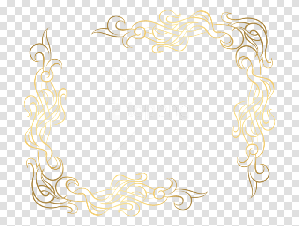 Download Free Gold Corner Decoration Clipart Decoration, Label, Text, Graphics, Floral Design Transparent Png