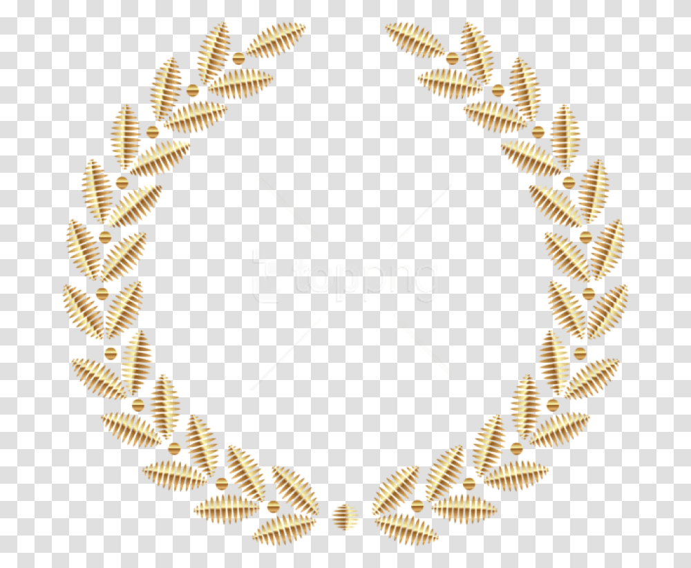 Download Free Golden Wreath Images Design Gold Circle, Text, Symbol, Pattern, Emblem Transparent Png