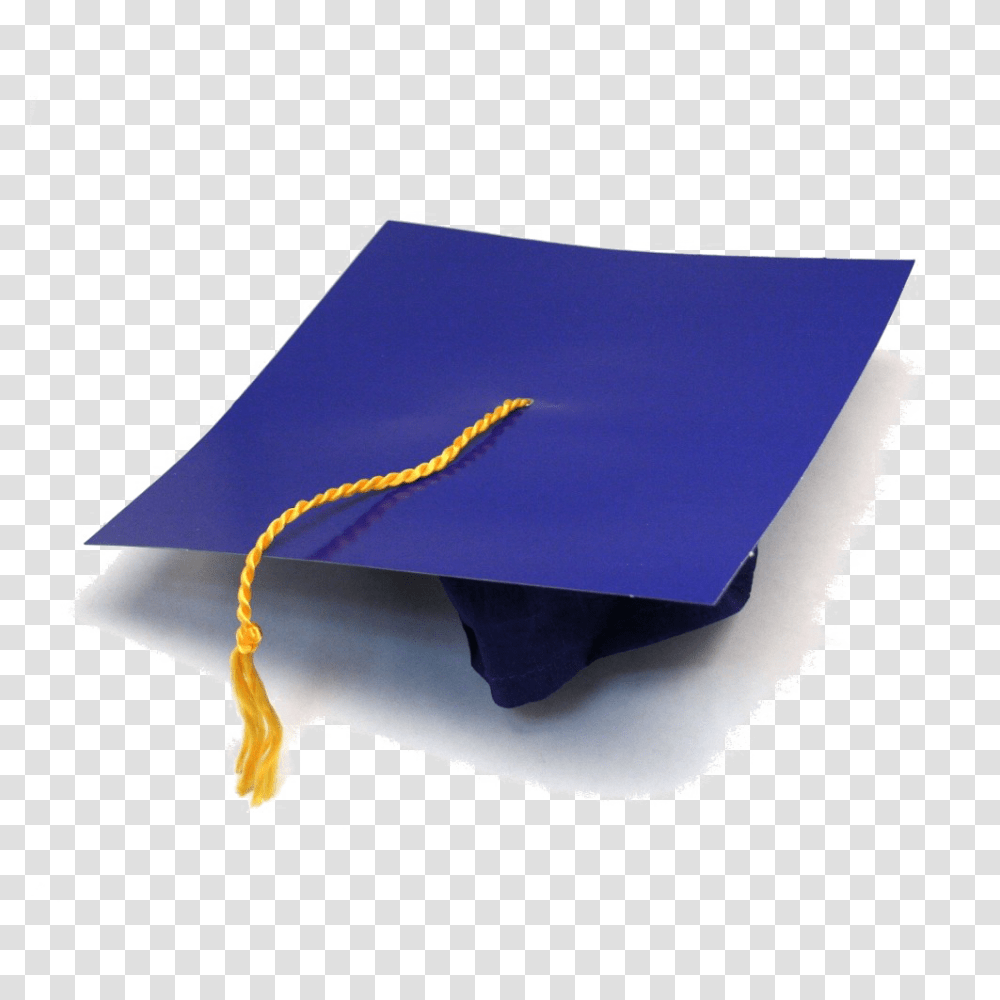 Download Free Graduation Cap Clipart Dlpngcom Blue And Gold Graduation Cap, Text, Document, Diploma, Paper Transparent Png