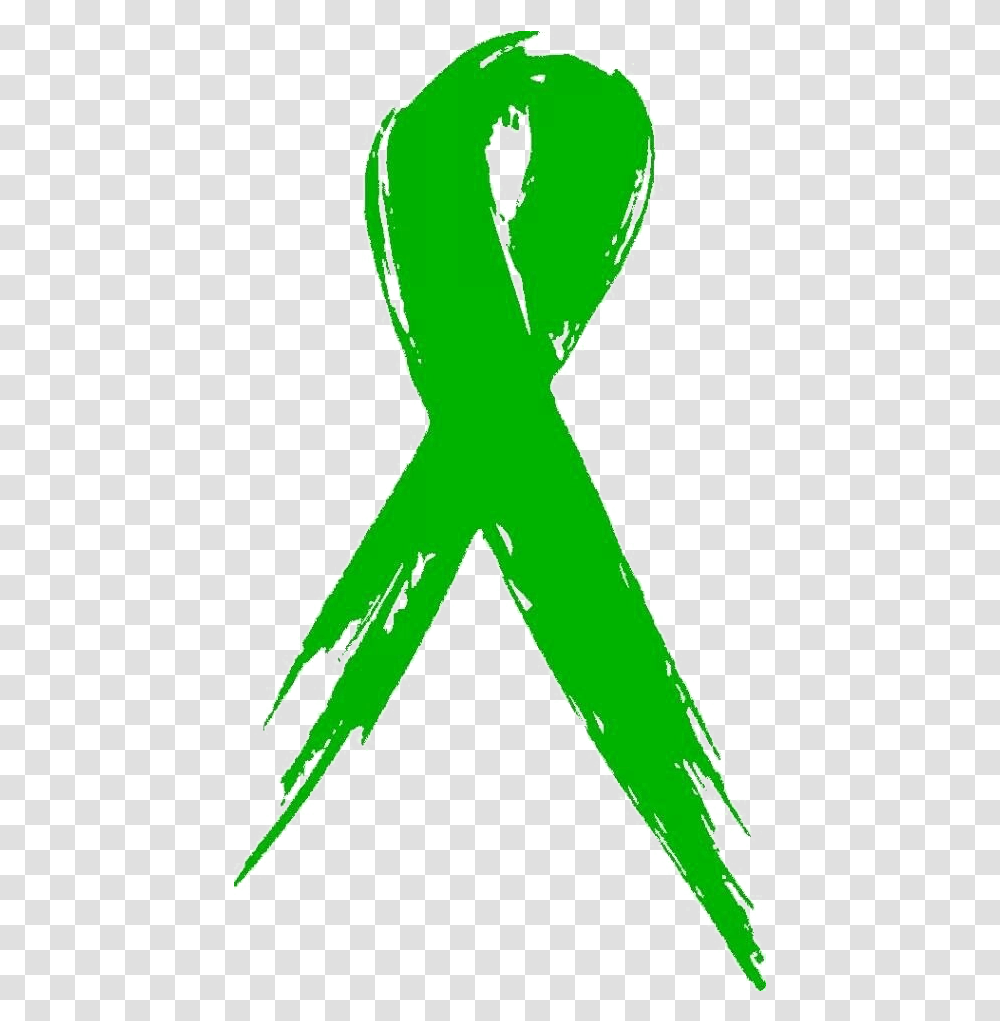 Download Free Green Ribbon File Dlpngcom Ribbon Mental Health Awareness Week, Symbol, Text, Logo, Trademark Transparent Png