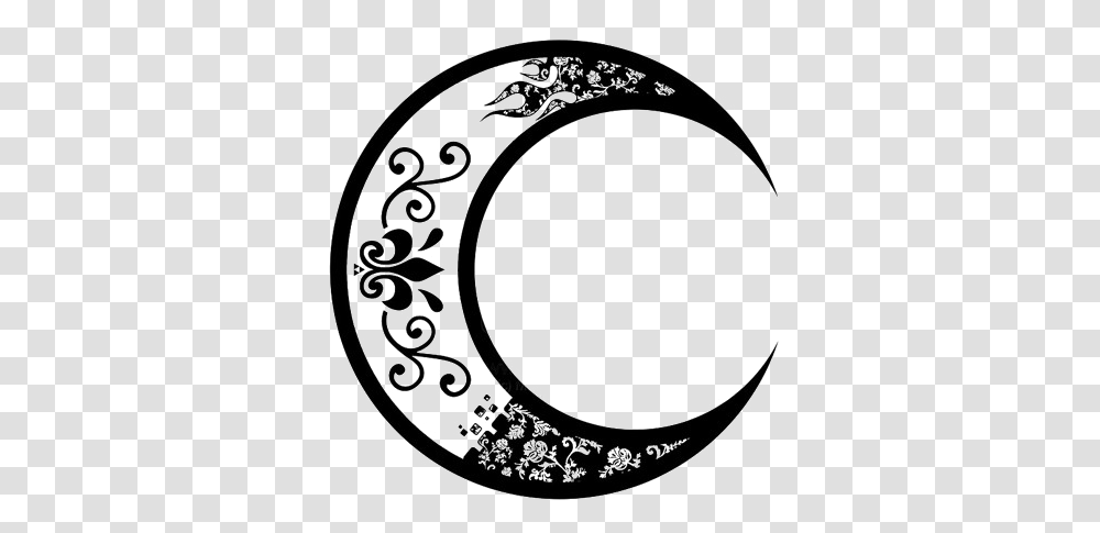 Download Free Half Moon Image Dlpngcom Moon And Tree Tattoo, Rug, Oval, Lace Transparent Png