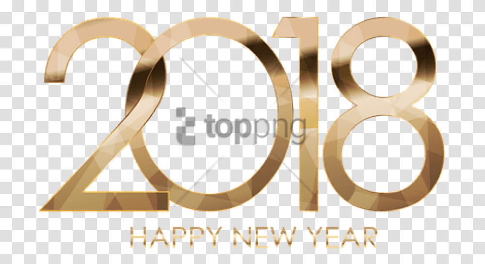 Download Free Happy New Year 2018 Circle, Number, Symbol, Text, Gold Transparent Png