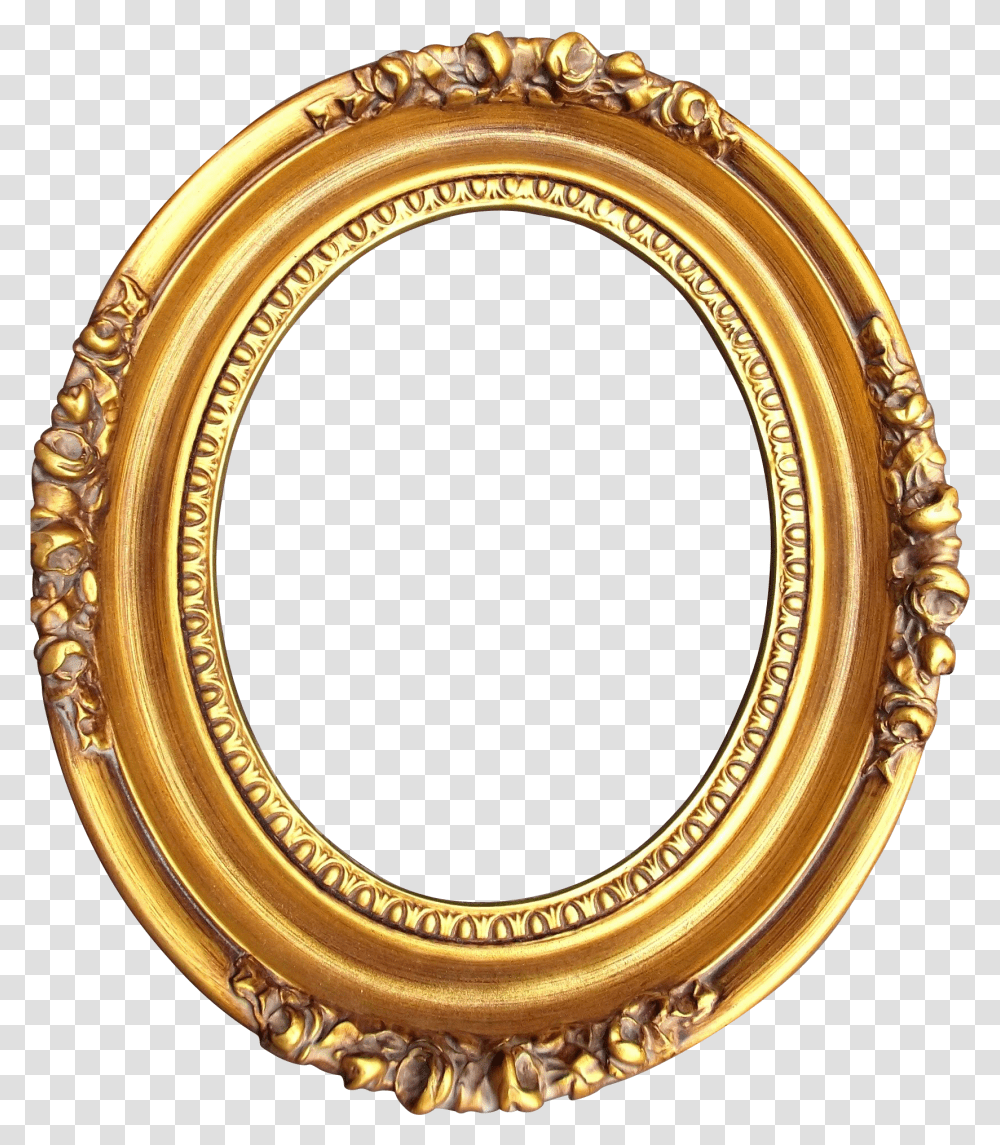 Download Free Hd A Vintage Gold Washed Wood Gesso Oval Oval Gold Frame, Ring, Jewelry, Accessories, Accessory Transparent Png