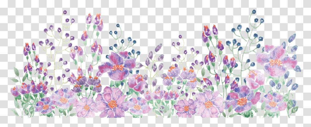 Download Free Hd Watercolor Painting Floral Design Purple Watercolor Flowers Free Transparent Png