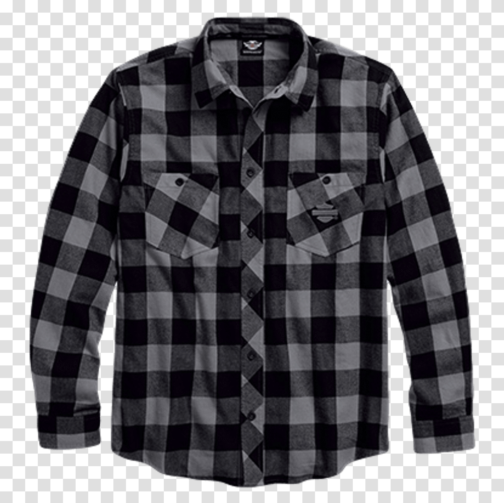 Download Free Image Harley Davidson Brushed Plaid, Apparel, Shirt, Long Sleeve Transparent Png