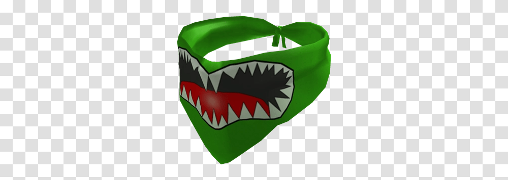 Download Free Image Mean Green Bandanapng Roblox Roblox Mean Green Bandana, Teeth, Mouth, Lip, Costume Transparent Png