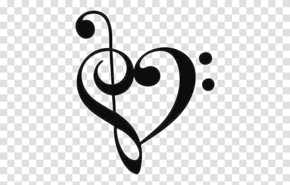 Download Free Music Notes File Dlpngcom Treble Clef Bass Clef Heart, Locket, Pendant, Jewelry, Accessories Transparent Png