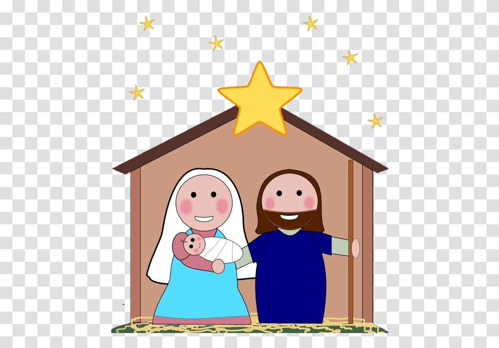 Download Free Nativity Silhouette Images Image Clipart Easy Cartoon Nativity Scene, Symbol, Star Symbol, Girl, Female Transparent Png
