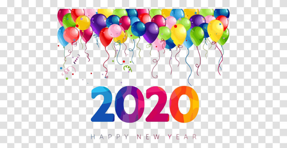 Download Free New Year Balloon Party Supply Birthday For 2020 Status In English Transparent Png