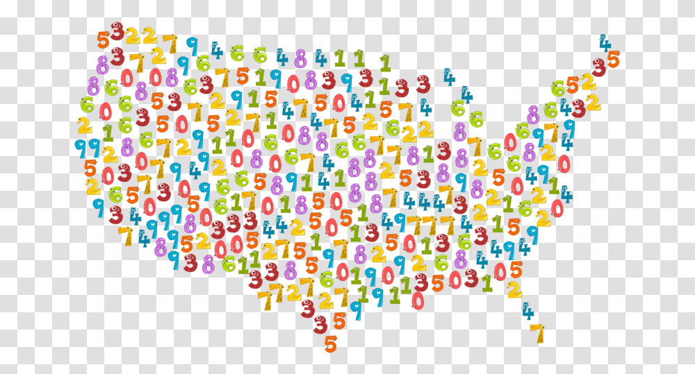Download Free Number Animals United States Map Dlpngcom Clip Art, Graphics, Doodle, Drawing, Rug Transparent Png