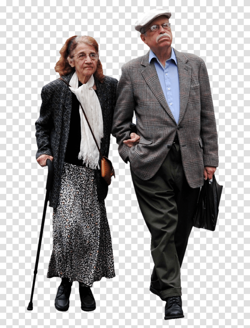 Download Free Old People Old People, Clothing, Suit, Overcoat, Person Transparent Png