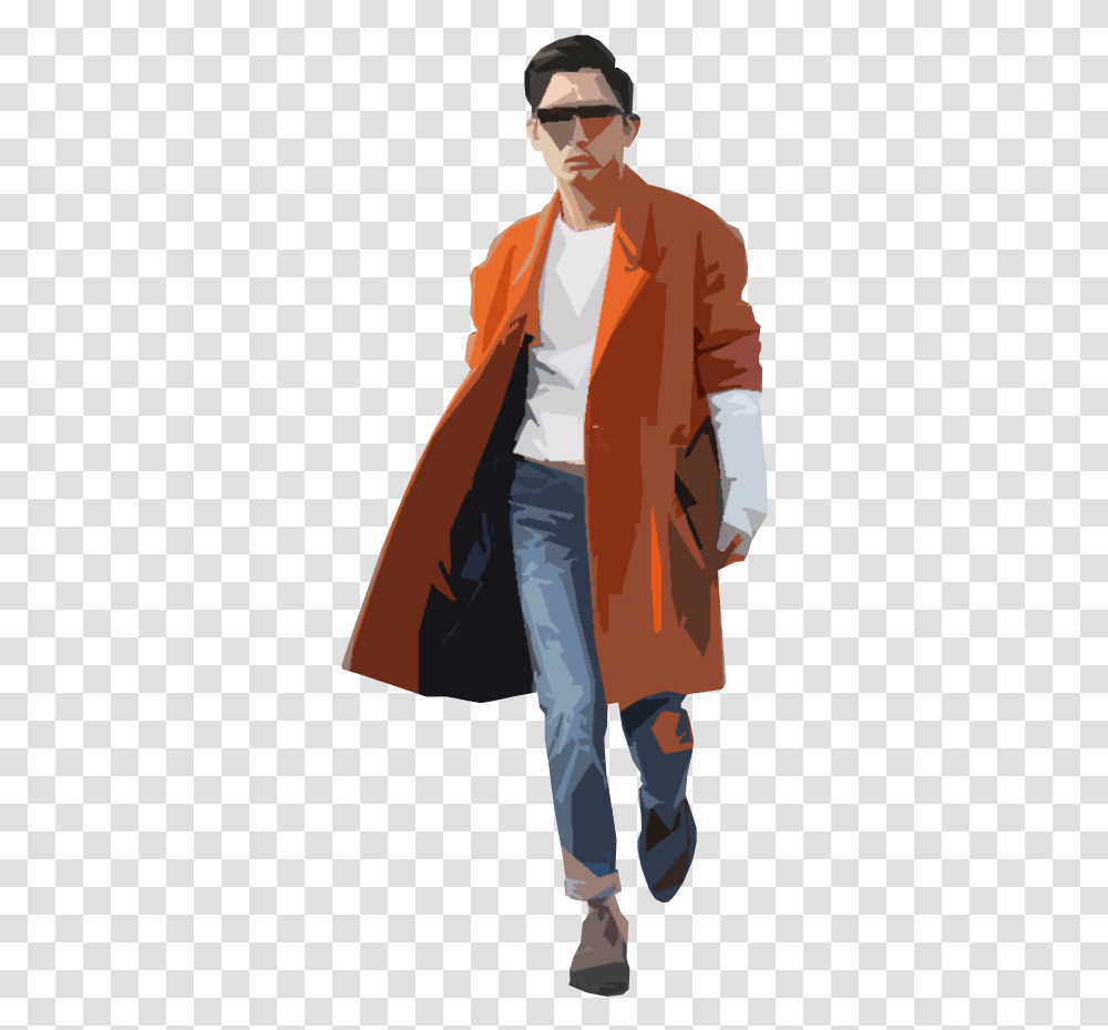 Download Free Person Person, Clothing, Coat, Overcoat, Sleeve Transparent Png