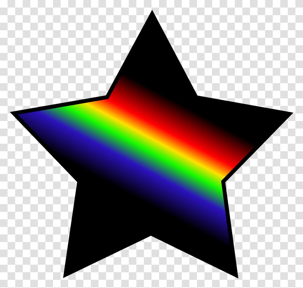 Download Free Photo Of Starrainbow Colorblack Background Rainbow Star, Lighting, Laser, LED Transparent Png