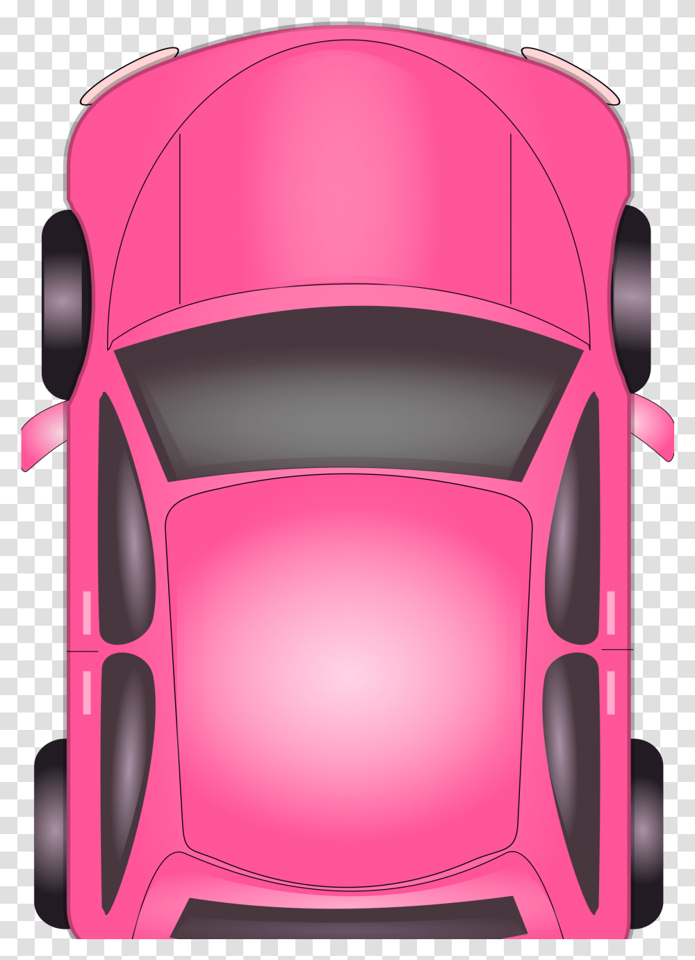Download Free Pink Car Car Clipart Top View, Cushion, Text, Label, Couch Transparent Png