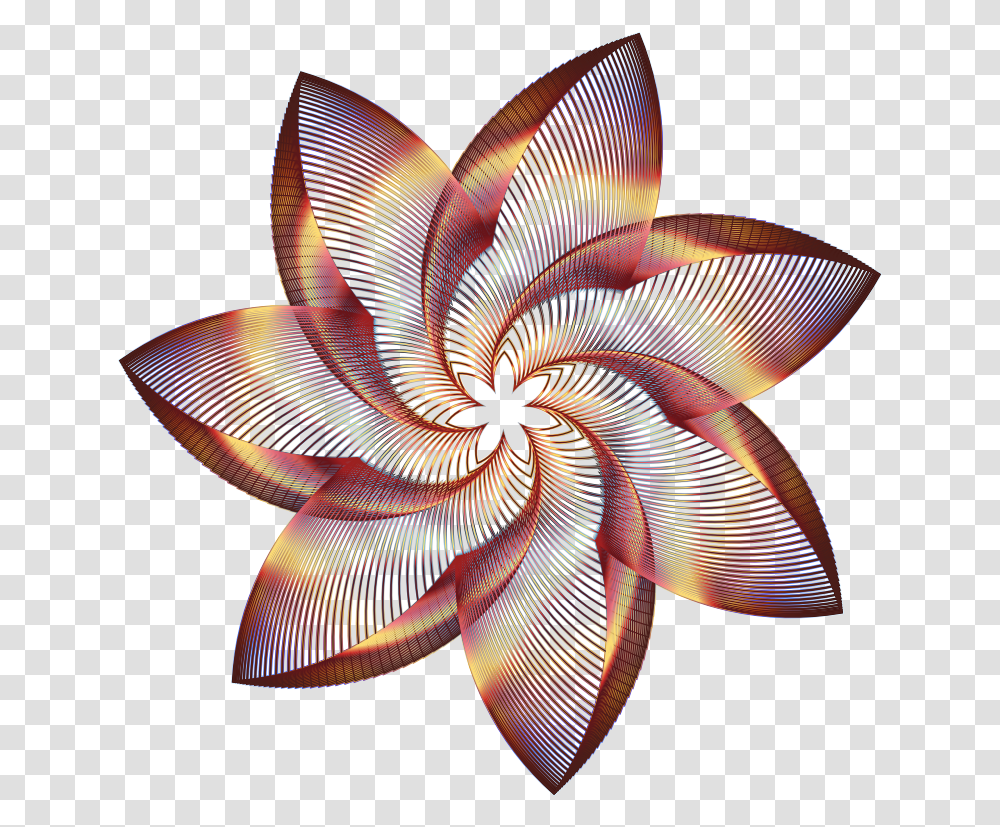Download Free Prismatic Flower Line Art 5 No Background Clip Art, Ornament, Pattern, Fractal, Hat Transparent Png