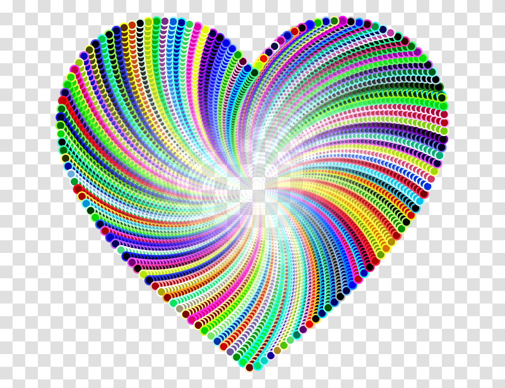 Download Free Psychedelic Heart Design Dlpngcom Psychedelic Heart, Pattern, Ornament, Fractal, Spiral Transparent Png