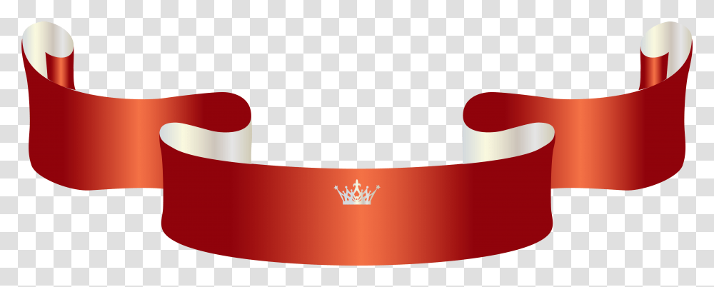 Download Free Red Banner With Crown Clipart Image Banner Vector Ribbon Hd, Label, Weapon, Sticker, Bomb Transparent Png