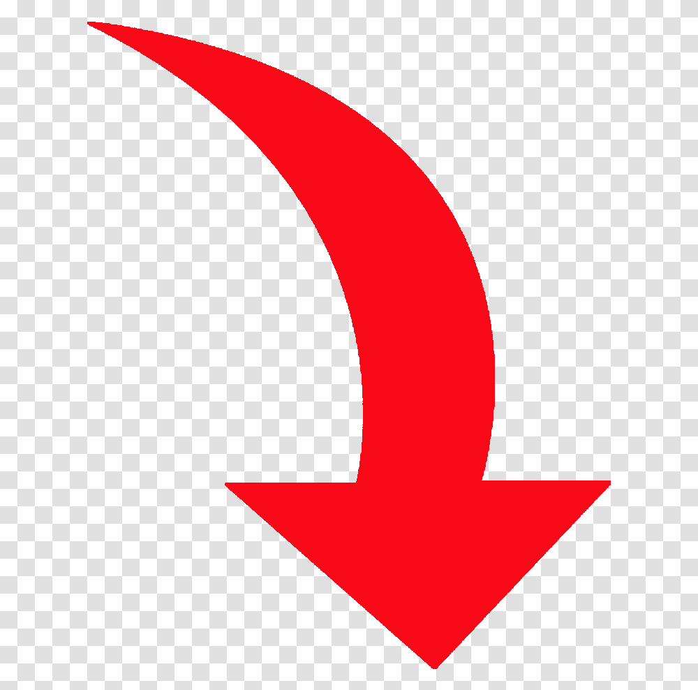 Download Free Red Curved Arrow Curved Red Arrow, Text, Symbol, Number, Logo Transparent Png