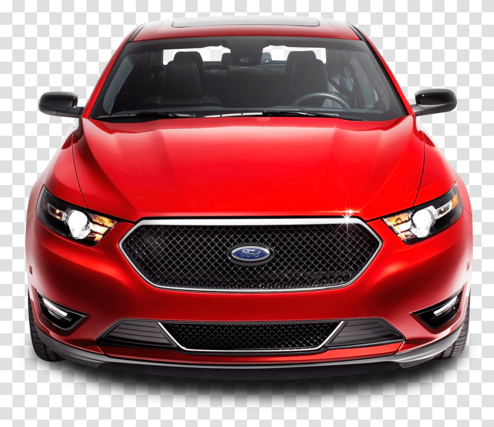 Download Free Red Ford Taurus Front Car Image Front Car, Vehicle, Transportation, Automobile, Windshield Transparent Png