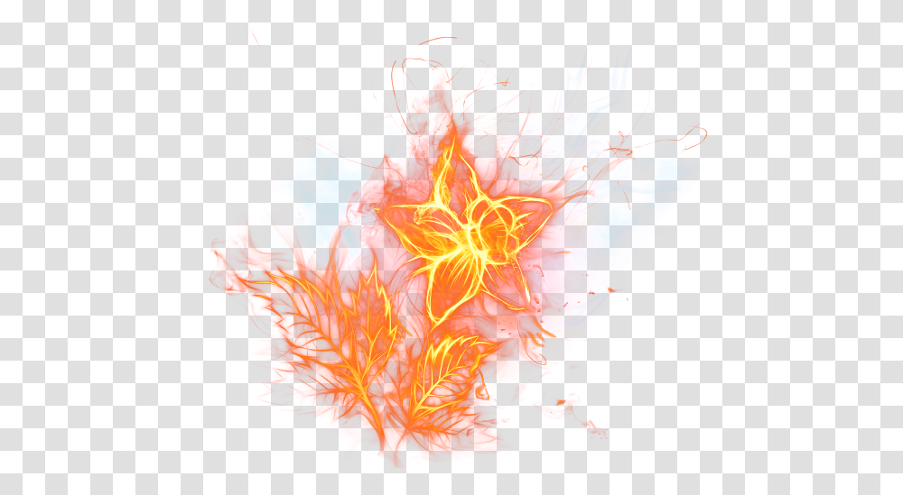 Download Free Render Fire Flower, Ornament, Pattern, Fractal, Bonfire Transparent Png