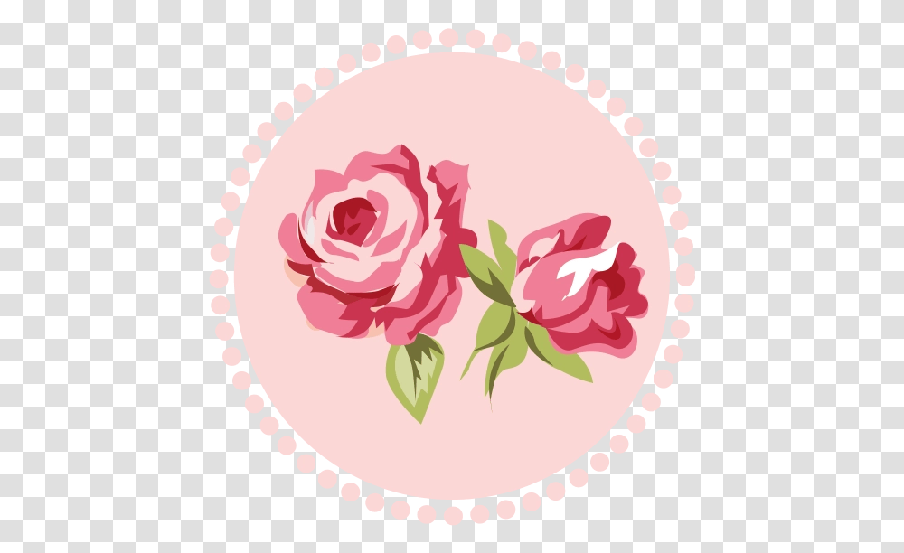 Download Free Romantic Pink Flower Border Hd Dlpngcom Flower Shop Logo Hd, Graphics, Art, Floral Design, Pattern Transparent Png