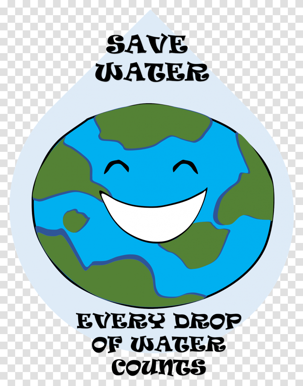 Download Free Save Water Clipart For Kids & Clip Art, Label, Text, Astronomy, Outer Space Transparent Png