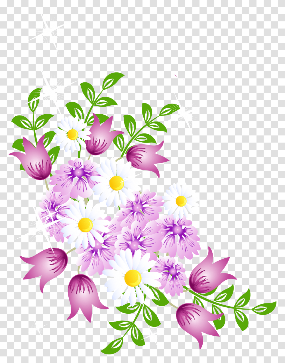 Download Free Spring Flowers Decor Picture Clipart Free Clipart Spring Flowers, Graphics, Plant, Floral Design, Pattern Transparent Png