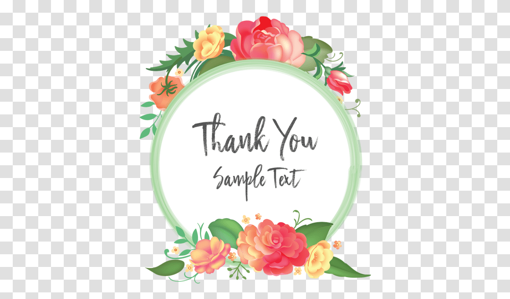 Download Free Thank You Floral Flowers Wreaths Background Image Thank You, Graphics, Art, Floral Design, Pattern Transparent Png