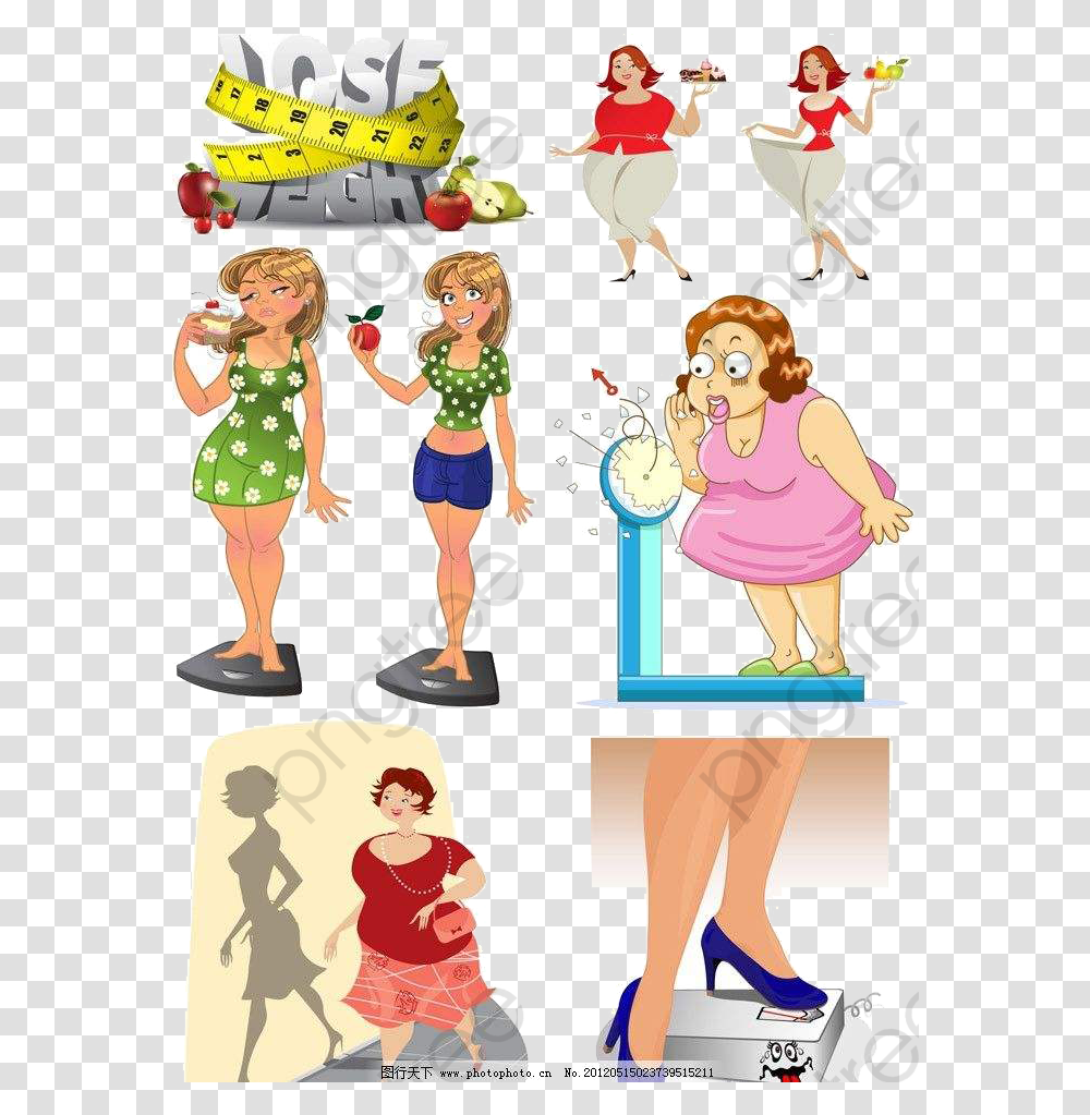 Download Free Thin And Fat People Clipart Thin And Fat, Person, Crowd, Comics, Book Transparent Png
