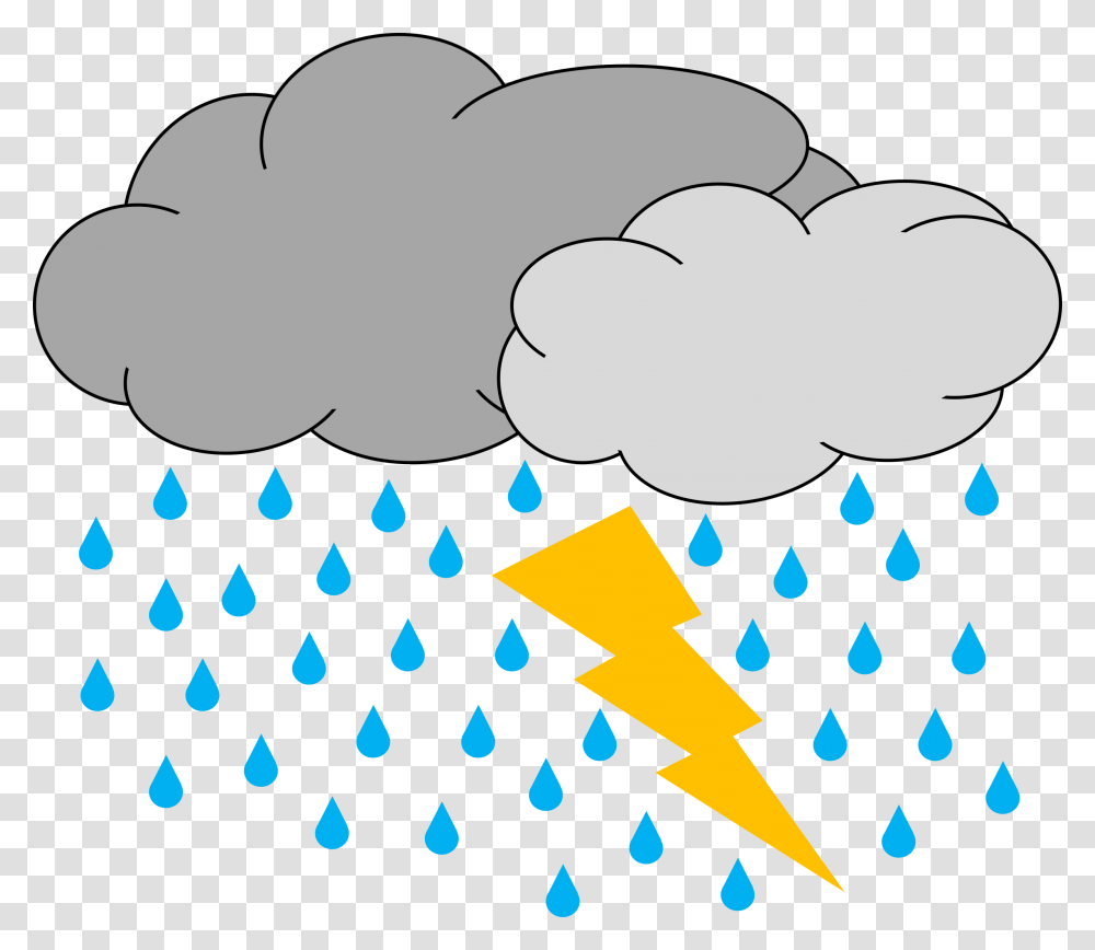 Download Free Thunderstorm Dlpngcom Thunderstorm Rain Clipart, Paper, Graphics, Outdoors, Weather Transparent Png