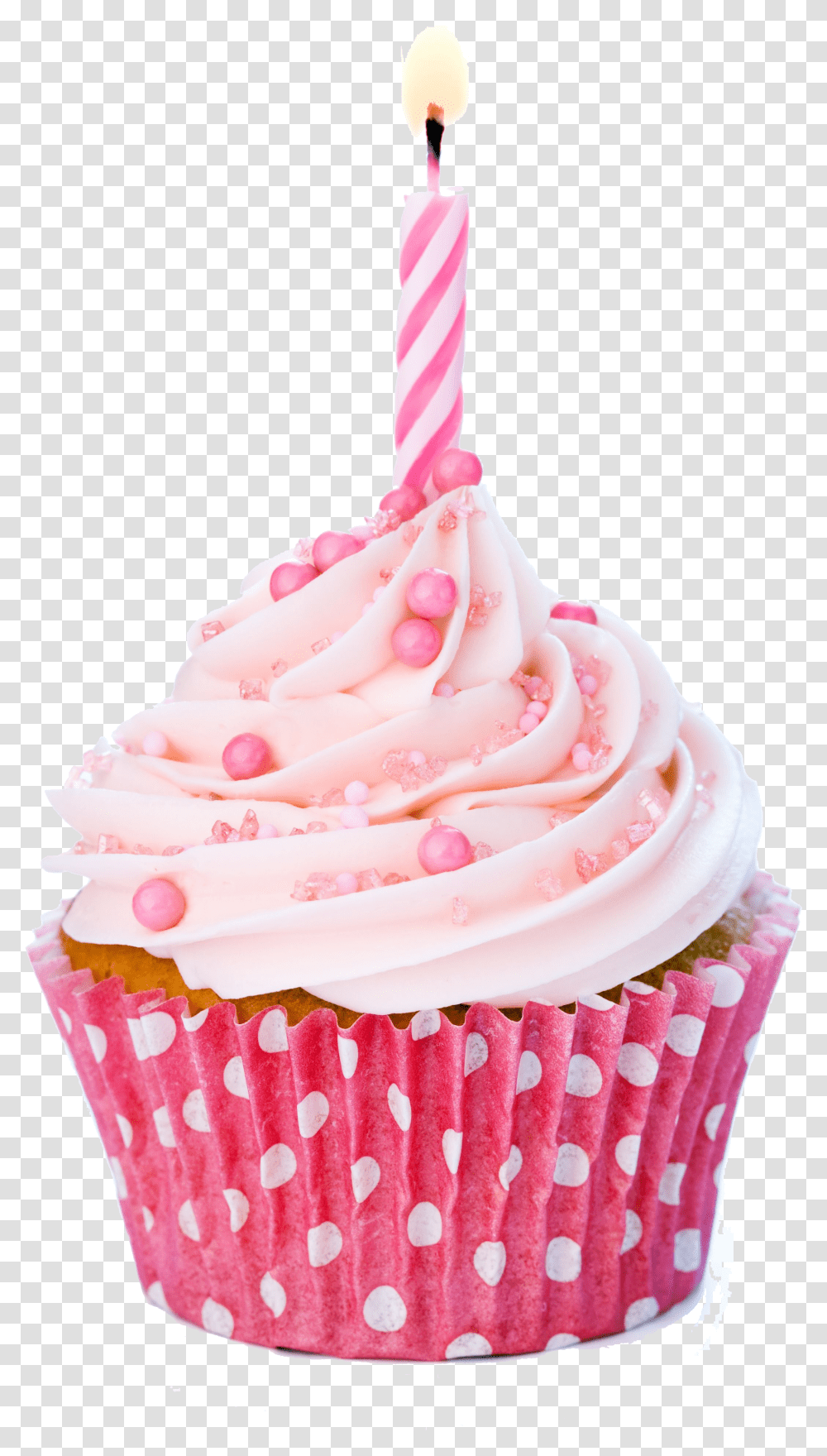 Download Free Vector Icing Cupcake Birthday Cup Cake With Candle Transparent Png