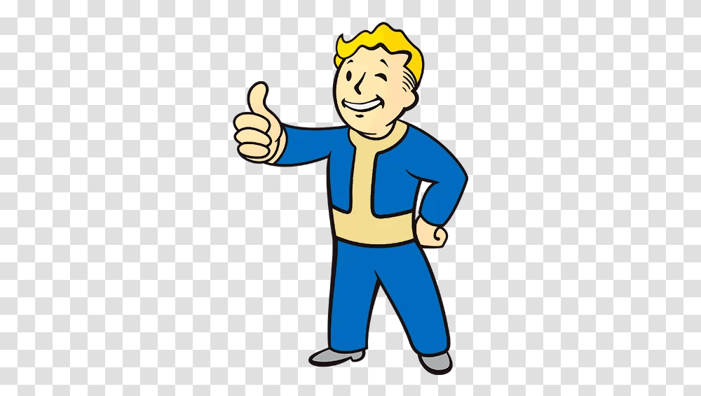 Download Free Vegas Yellow Fallout Child Hq Vault Boy Thumbs Up, Finger, Hand Transparent Png