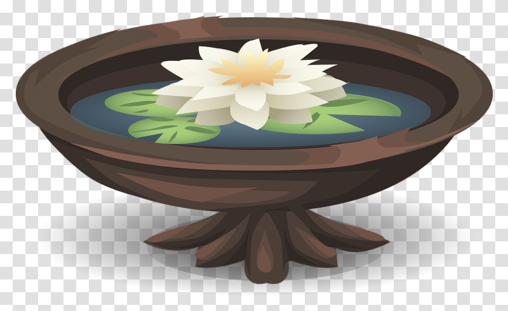 Download Free Water Lily Pond Vector Graphic Lotus On Water, Coffee Table, Furniture, Tabletop, Plant Transparent Png