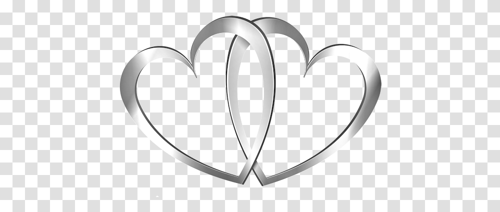 Download Free Wedding Heart Image Dlpngcom Silver Wedding Rings Clipart, Symbol, Logo, Trademark, Text Transparent Png