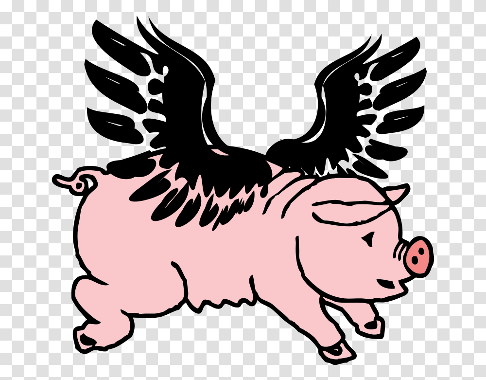 Download Free When Pigs Fly Pigs Might Fly Idiom, Mammal, Animal, Hog, Boar Transparent Png