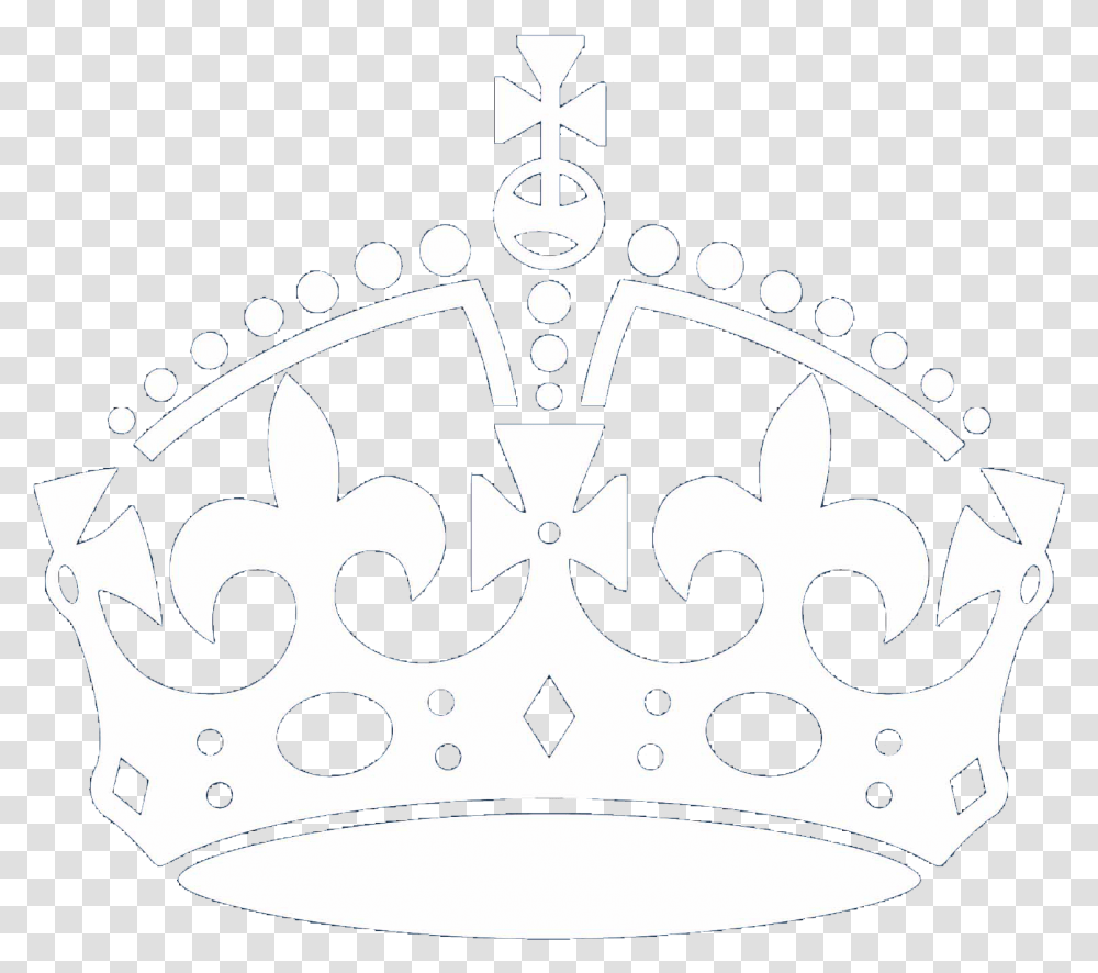 Download Free White Brand Pattern Keep Calm Crown Keep Calm And Carry, Accessories, Accessory, Jewelry, Rug Transparent Png