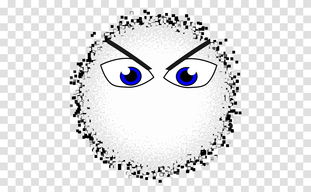 Download Free White Circle Enemy Dlpngcom Illustration, Face, Poster, Advertisement, Label Transparent Png