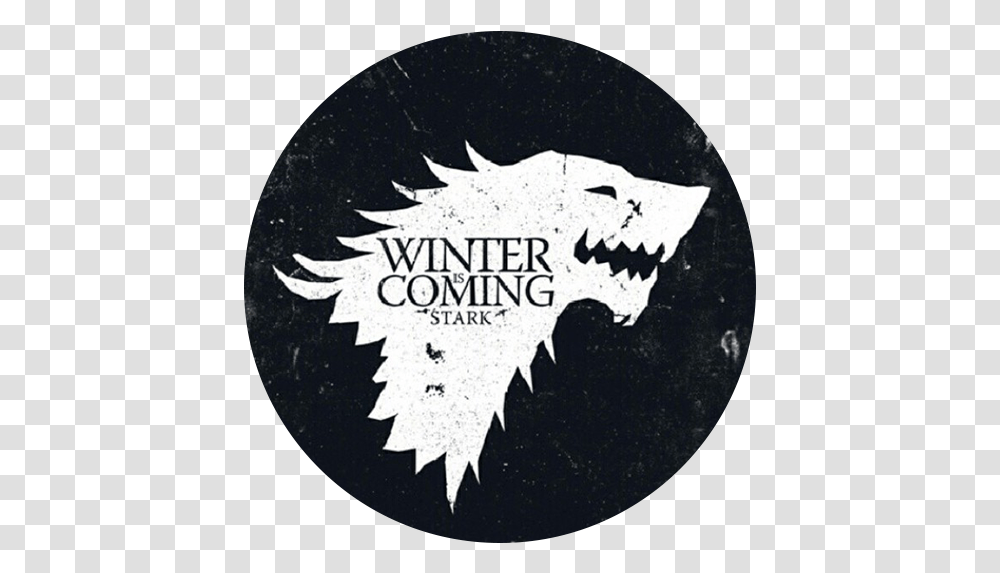 Download Free Winter Thrones Of Is Stark Label Game Game Of Thrones Icon, Text, Symbol, Logo, Trademark Transparent Png