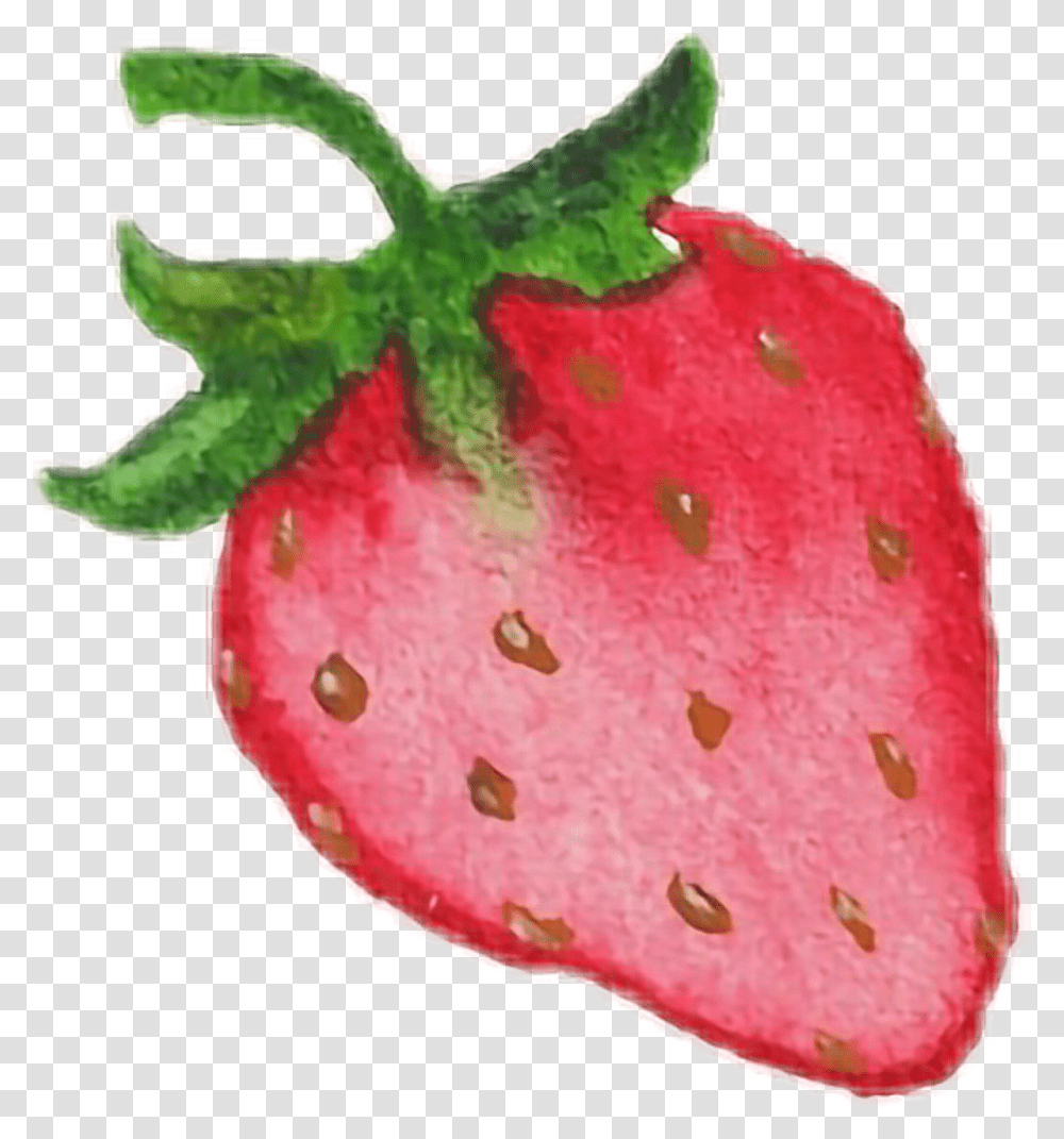 Download Fresa Sticker Superfood, Strawberry, Fruit, Plant, Birthday Cake Transparent Png