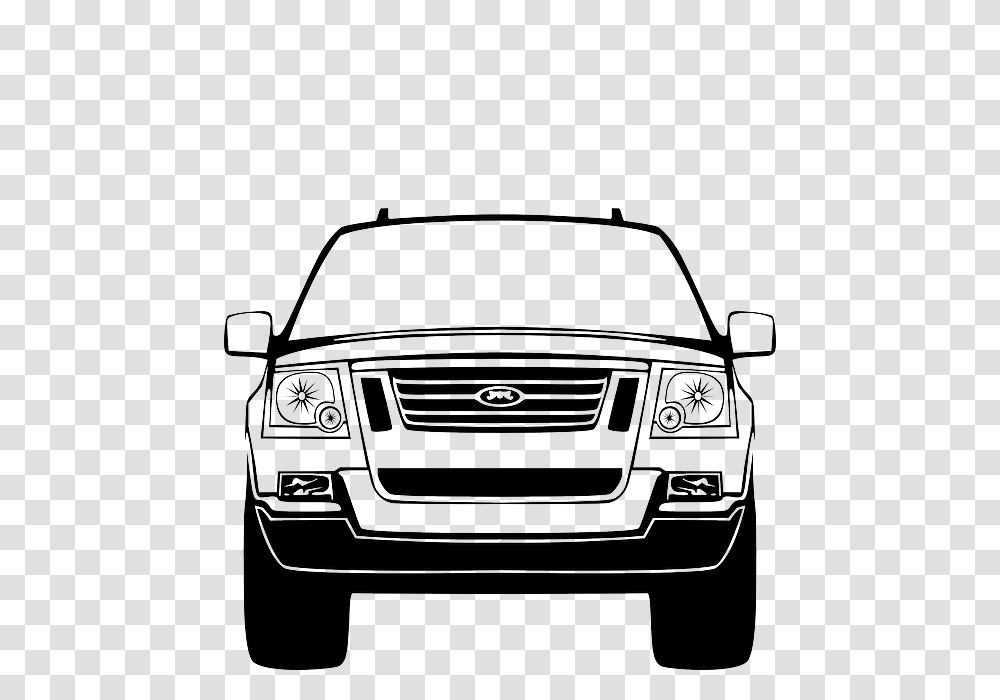 Download Front Of Car Clipart Car Sport Utility Vehicle Clip Art, Bumper, Transportation, Automobile, Suv Transparent Png