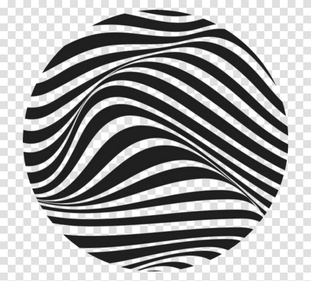 Download Ftestickers Circle Black Lines Stripes Abstract Stripes Background Black And White, Rug, Zebra, Wildlife, Mammal Transparent Png
