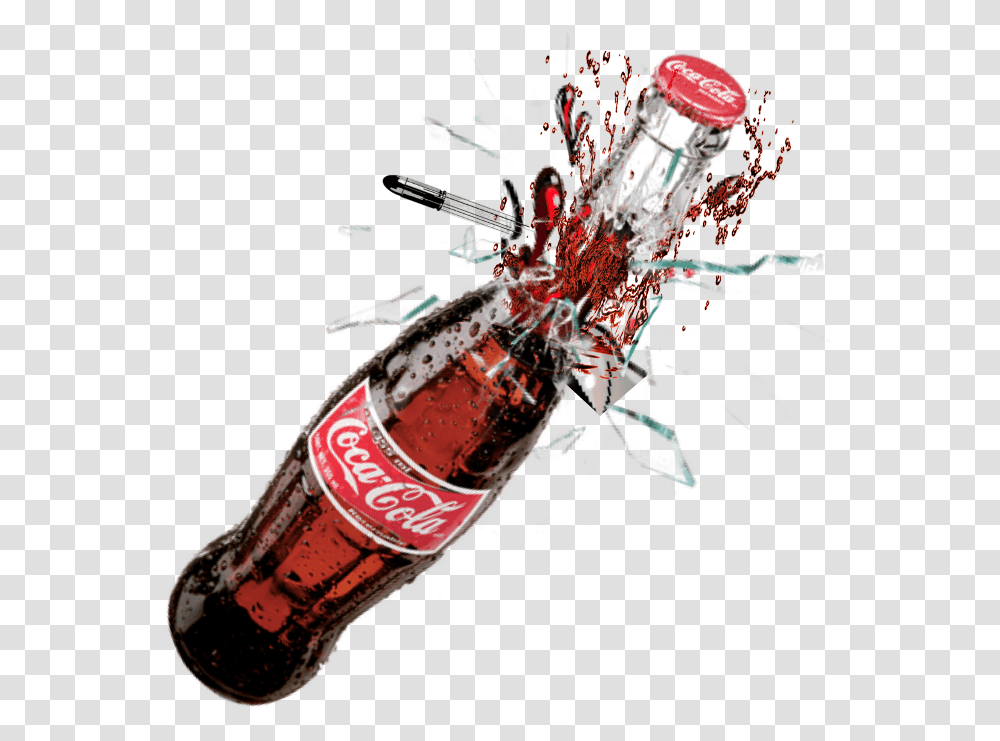 Download Ftestickers Glass Broken Splash Bullet Cocacola Coca Cola Splash, Beverage, Drink, Coke, Lobster Transparent Png