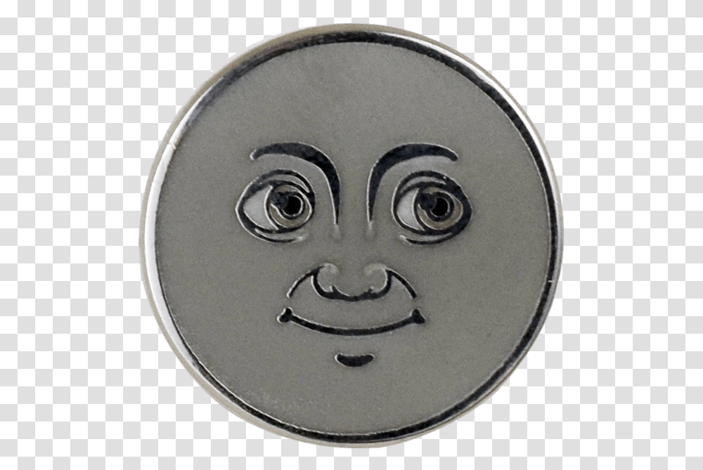 Download Full Moon With Face Emoji For Facebook Email & Sms Cartoon, Coin, Money, Disk, Silver Transparent Png