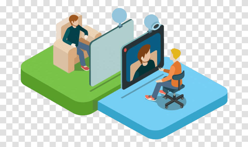 Download Full Size Of Video Chat Design Icon Play Online Interviews, Person, Human, Amusement Park, Roller Coaster Transparent Png