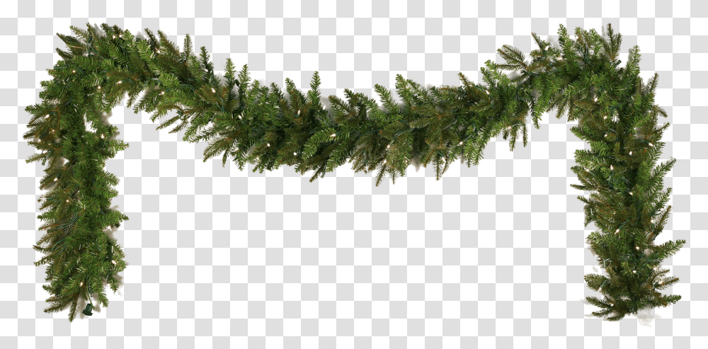 Download Garland File Real Christmas Garland, Tree, Plant, Conifer, Spruce Transparent Png