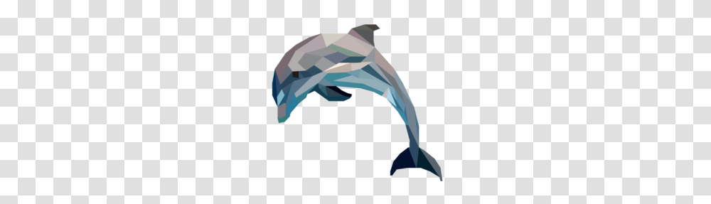 Download Geometric Dolphin Clipart Geometry Miami Dolphins, Sea Life, Animal, Mammal, Whale Transparent Png