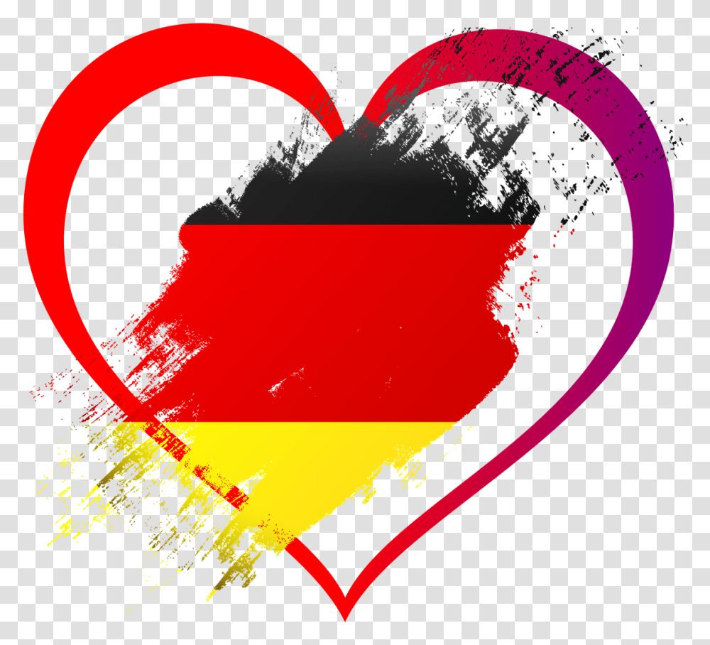 Download Germany Flag Heart Love Nation Spain, Poster, Advertisement, Graphics, Text Transparent Png