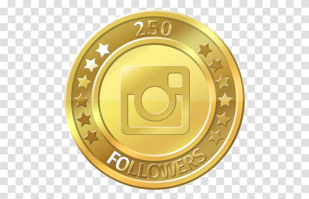 Download Get 2500 Instagram Followers Like Button Full Like Facebook, Gold, Gold Medal, Trophy, Clock Tower Transparent Png