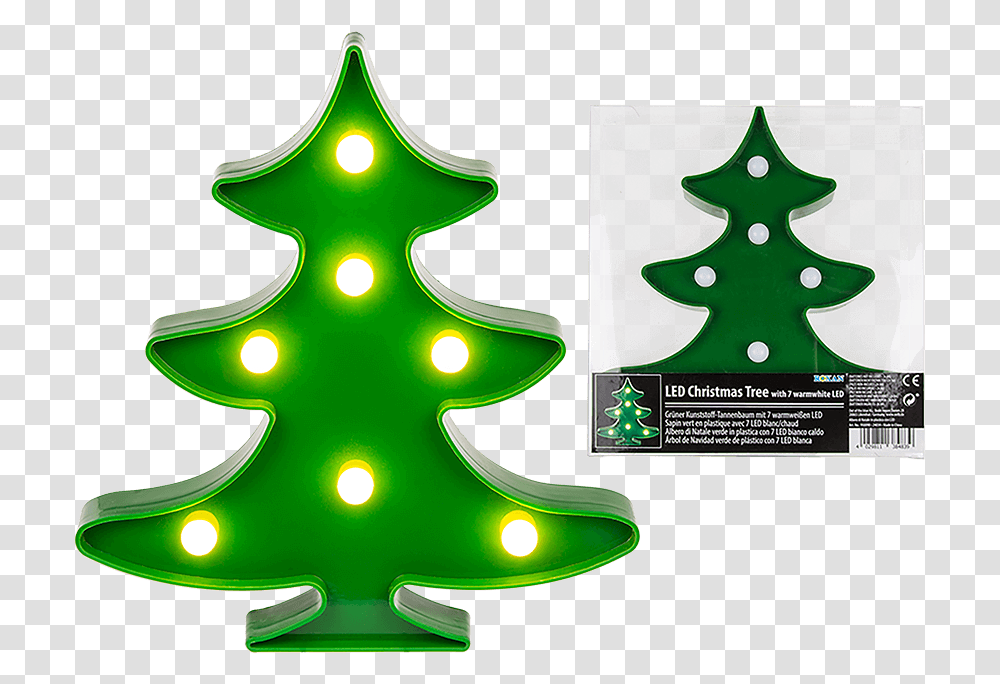 Download Ggc Green Led Christmas Tree Light Image With Kerstboom Met Led Verlichting, Plant, Ornament, Symbol, Star Symbol Transparent Png