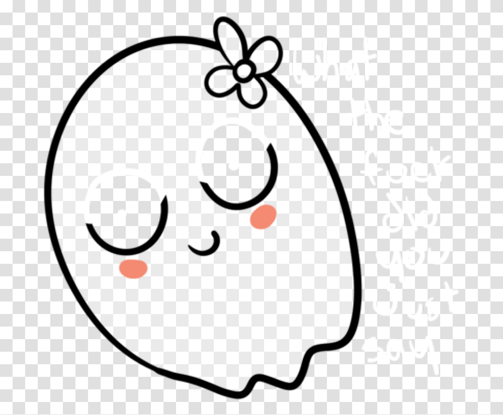 Download Ghost Kawaii Cute Ghost Background, Text, Number, Symbol, Disk Transparent Png